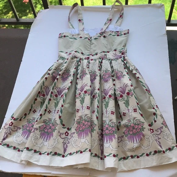 SOLD Betsey Johnson New York Vintage Rare OG Tea Party Dress Printed 10 Y2k - Picture 9 of 17
